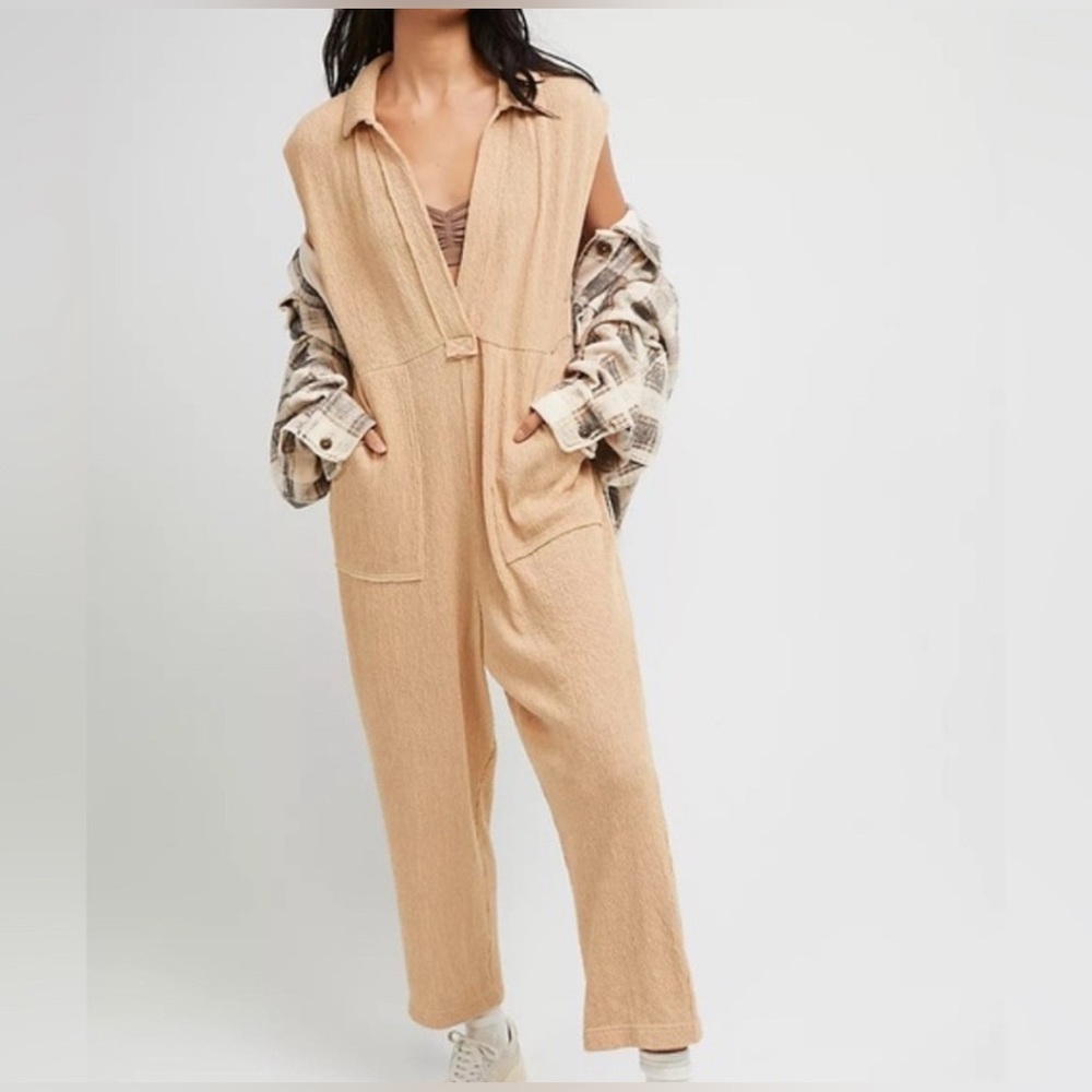 FREE PEOPLE BEACH Sand Ribbed Jump Suit